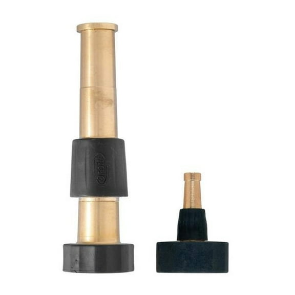 5 in. Heavy-Duty Adjustable Brass Spray Nozzle with Brass Sweeper Hose Nozzle Set