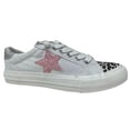 thumbnail image 2 of Gypsy Jazz Womens Cosmic 2 Glitter Star Fashion Sneaker (10, White Pink Silver), 2 of 5