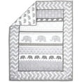 thumbnail image 2 of The Peanutshell Elephant Walk 8 Piece Baby Nursery Crib Bedding Set, Quilt, Crib Sheets, Crib Skirt, Changing Pad Covers, and Crib Mobile, 2 of 7