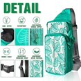 thumbnail image 3 of Portable Travel Bag for Nintendo Switch, Modern Leaf Design Shoulder Bag for Switch/Switch Lite, Game Holder and Mobile Phone, 3 of 5