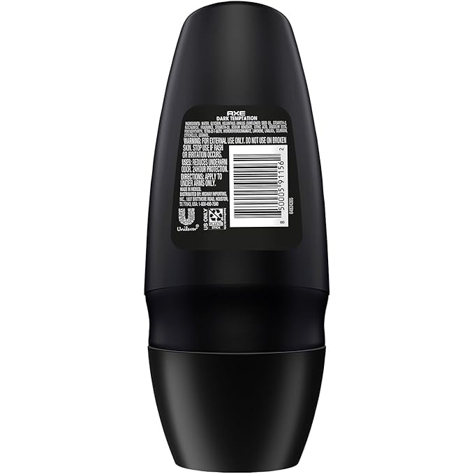 AXE Aluminum-Free Deodorant Roll-On, Dark Temptation 12-Pack – 24H Odor Protection, 1.7 Fl Oz Ea