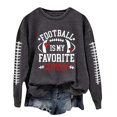 thumbnail image 1 of WEAIXIMIUNG Chandails pour Femmes à Fermeture Éclair, Chandails Décontractés à Manches Longues, Col Rond, Imprimé Graphique de Football, Chandail Léger, Blouse, 1 of 4