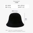 thumbnail image 2 of SikaFu Snowy Hat Girl Autumn And Winter New Plain Bucket Fisherman Hat Korean Version Shows Face Small Covered Face Retro Versatile Pot, 2 of 6