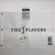 Autographed/Signed Jason Day The Players White PGA Championship Golf Flag/Pin JSA COA Auto
