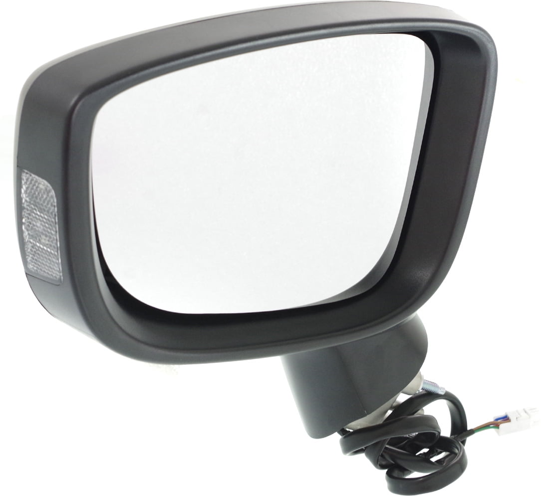 Mirror Compatible With 2014-2016 Mazda 3 Sport Left Driver Side In-housing Signal Light Paintable Kool-Vue