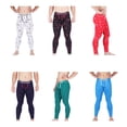 thumbnail image 3 of Minnieouse Ropa interior para hombre, mallas, pantalones transpirables, pantalones cómodos, capa base de absorción de sudor, ropa de vestir, Ropa interior Puntos azul oscuro L, 3 of 6