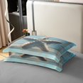 thumbnail image 4 of Erosebridal Housse de Couette Chic Étoile de Mer 100 % Coton Simple, Chalet Rétro, Déco Nautique de Mer, Réversible (Sans Couette), 4 of 6