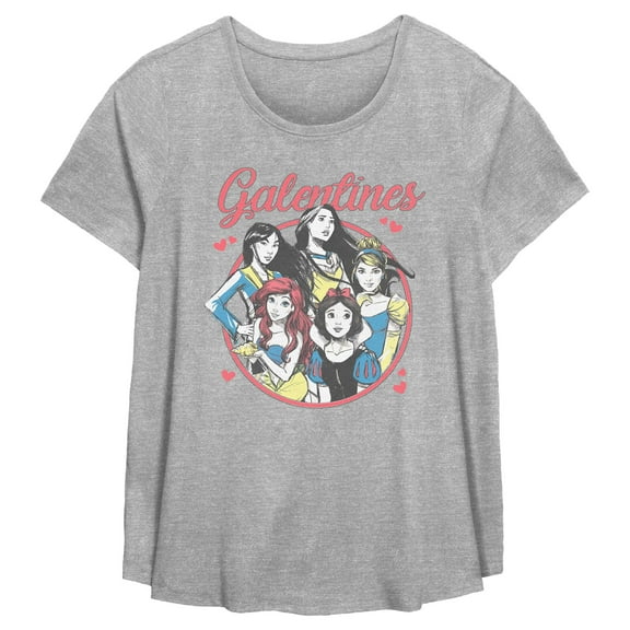Women's Disney Realistic Galentine's Day Graphic T-Shirt