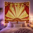 thumbnail image 2 of Circus Sunburst Among Red Curtains and Bunting, Nostalgic Vintage for Performance Fans, Big Top Wall Art, Birthday Gift, Tapestry Wall Hanging for Bedroom, Living Room and Studio, 2 of 7