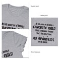 thumbnail image 4 of Camiseta del alfabeto para mujer Mis hijos me acusan de tener un niño favorito Camiseta con estampado de letras para mujer Camiseta de manga corta con cuello redondo, 4 of 5