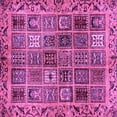 thumbnail image 1 of Ahgly Company Machine Washable Indoor Square Abstract Purple Modern Area Rugs, 5' Square, 1 of 4