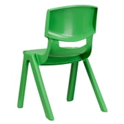Green Plastic Stackable School Chair with 15.5 Seat Height, PK5