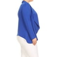 thumbnail image 2 of Women's Plus Size Solid Long Sleeve Blazer Jacket ? Office Workwear Open Front, 2 of 4