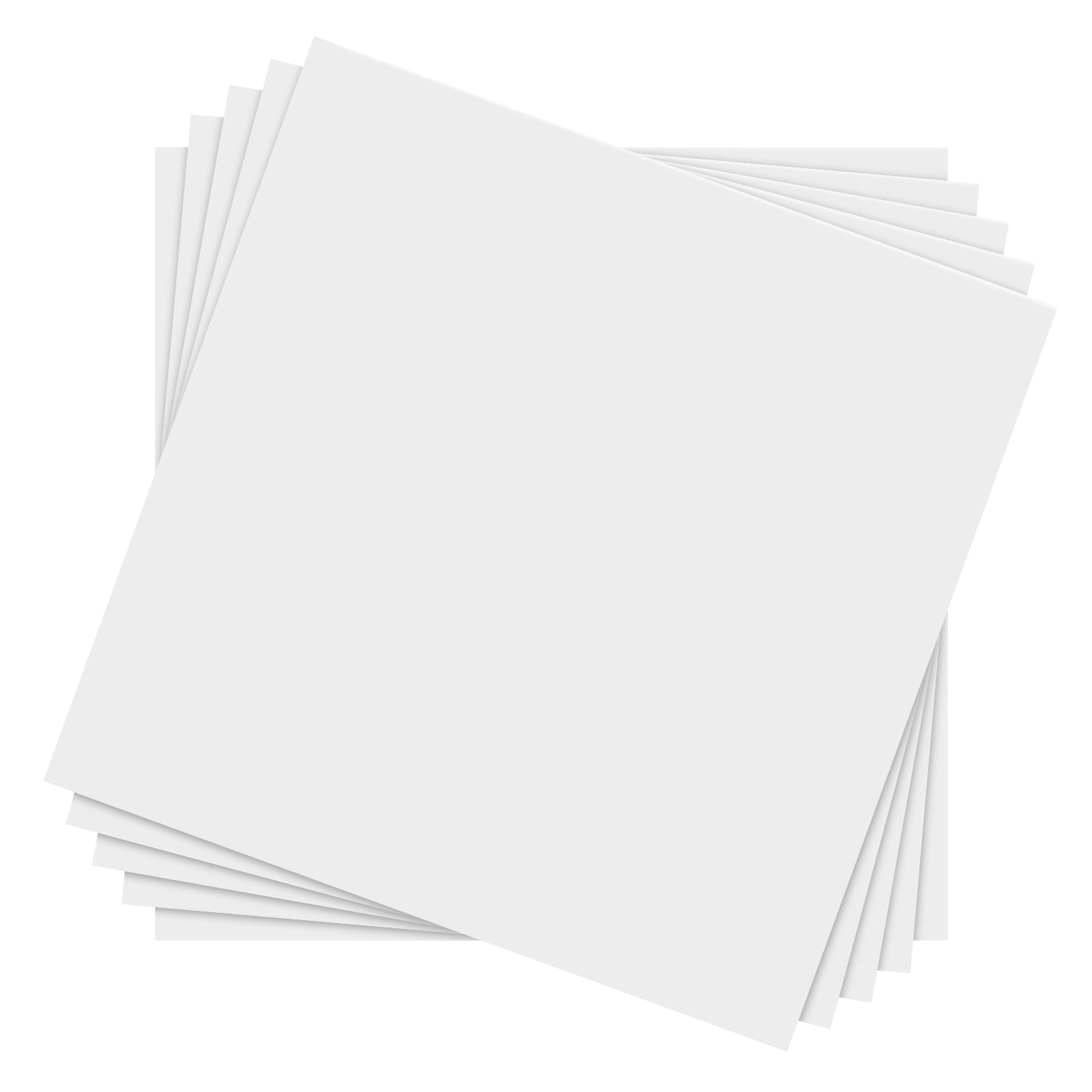 12 x 12" White Chipboard Cardboard Medium Weight Chipboard Sheets