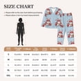thumbnail image 4 of KLL merry Christmas rabbit Print Women's Long Sleeve Pajamas with Pants Sleepwear Loungewear 2 Set-X-Large, 4 of 8