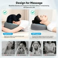 thumbnail image 2 of WarmHaven Massage Headrest for Bed, Ergonomic Memory Foam Massage Pillow, Face Down Pillow for Massage & Sleep, Breathable Face Pillow for Spa, Napping & Skincare, Relieves Neck Pain & Wrinkles, Grey, 2 of 7