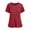 Red, variant on Women's Short Sleeve V-Neck Pocket Top, Comfortable and Practical Workwear for Care Workers, Stylish and Functional Blouse for Daily Use, Ideal for Healthcare or Service Industry Professionals