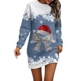 thumbnail image 1 of Krdevn Décoration de Noël, Robe à Capuche Décontractée Imprimée de Noël pour Femmes, 1 of 5