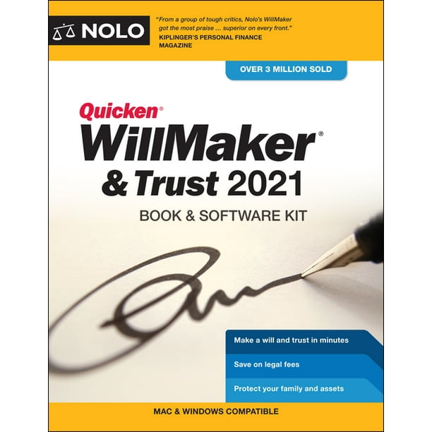 Quicken Willmaker Trust 21 Book Software Kit Paperback Walmart Com Walmart Com