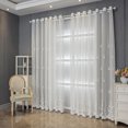 thumbnail image 6 of Sunyuer Romantic White Floral Sheer Curtain for Bedroom Kitchen Dining Room Decorative Embroidered Voile Curtain with Metal Grommets 2 Panel, 6 of 6