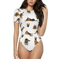 thumbnail image 1 of Balery German Shepherd Dog Body de cuello redondo de manga corta para mujer Tops de manga corta Tops básicos-X-Large, 1 of 7