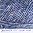 thumbnail image 3 of 300g/ 10.6oz Cotton Sparkle Yarn, 3 Skeins Soft Crochet Yarns for Beginner Knitting Crafting Dark Blue, 3 of 6
