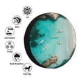 thumbnail image 4 of Naloa Turquoise Beach Kayaking PVC Leather Spare Tire Wheel Cover Spare Tire Cover, for Car Truck SUV Camper Trailer Universal Fit(14-17in)-17 inch, 4 of 6