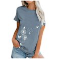 thumbnail image 2 of AMERTEER Nouvelle Mode d'Été pour Femmes Chemise Décontractée à Manches Courtes Imprimée T-shirt pour Femmes, 2 of 3
