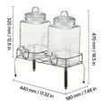 thumbnail image 4 of VEVOR Beverage Dispenser, 2 Pack 1.5 Gallon Drink Dispensers for Parties, Glass Juice Dispenser with Metal Stand, Stainless Steel Spigot, Iced Tea Lemonade Juice Water Dispensers for Parties, 4 of 9