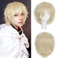 thumbnail image 1 of Peluca corta para cosplay S-noilite, sintética, resistente al calor, rubia, 1 of 6
