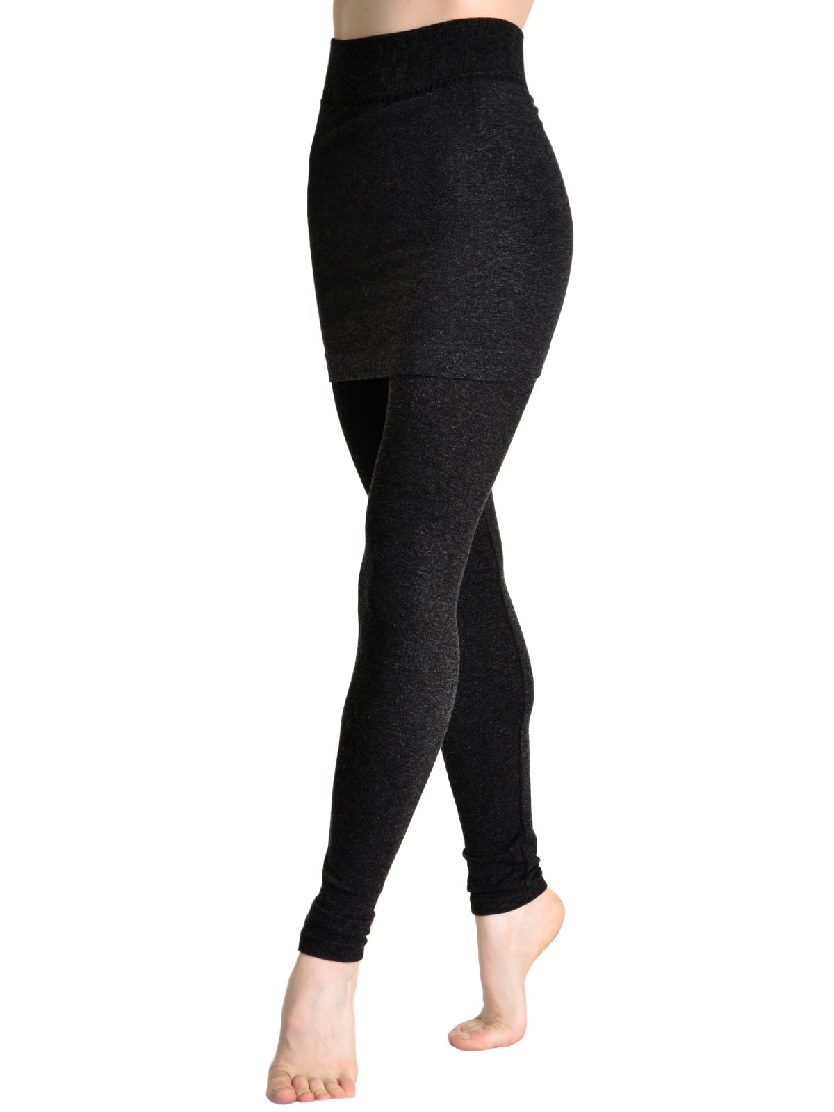 Angelina Cotton Comfort High Waisted Leggings with Mini Skirt