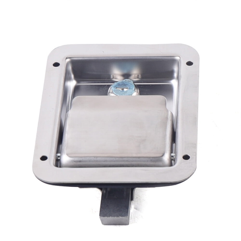PEAKORA5.5"*4.25" 4 Trailer Paddle Door Latch Handle RV Truck Tool Box Lock Steel+Keys