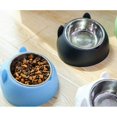 thumbnail image 5 of Cuenco para gatos con doble elevación Tazón antirresbaladizo antideslizante con inclinación de 15° Almacenamiento automático de agua Tazón para mascotas disponible para gatos y cachorros (Cuenco B JAMW Sencillez, 5 of 5