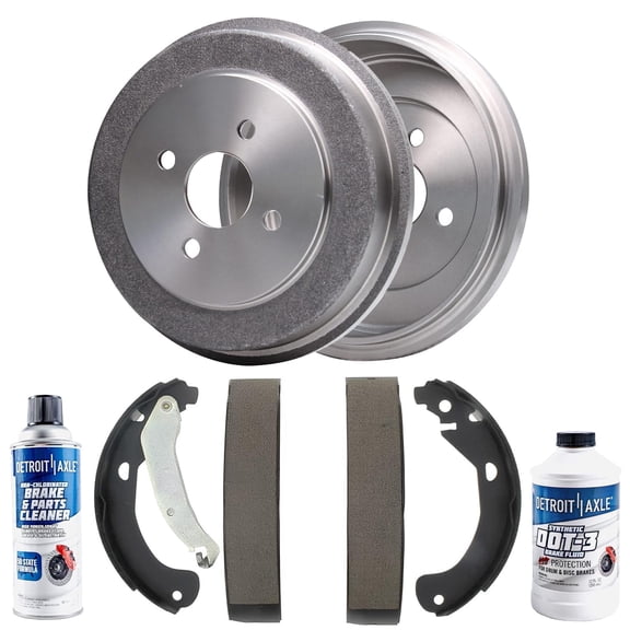 Detroit Axle - 4 Lug Rear Brake Kit for 2005-2008 Chevrolet Cobalt 2003-2007 Saturn Ion 2007-2008 Pontiac G5, 2005-2006 Pursuit, Brake Drums Brakes Shoes