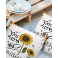 thumbnail image 2 of Watercolor Sunflowers Natural Floral Outdoor Pillow Covers Set of 2, Decorative Waterproof Throw Pillow Case, Spring Animals Pattern Cotton Linen Soft Cozy Cushion Pillowcases, 2 of 6