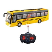 BELOVING Remote Control Car 1/32 RC Cars 27MHz Rechargeable Remote Control School Bus yellow short
