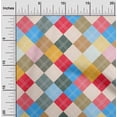 thumbnail image 2 of oneOone Velvet Multicolor Fabric Check Sewing Craft Projects Fabric Prints By Yard 58 Inch Wide, 2 of 4
