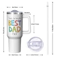 thumbnail image 2 of 40oz Dad Gift Insulated Cup, Best Dad Ever Stainless Steel Tumbler with Lid & Straw, Father's Day Christmas Birthday from Daughter, 2 of 5