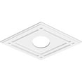 thumbnail image 4 of Ekena Millwork CMP28X18DD-06000 6 in. ID x 9.75 in. Rectangle Diamond Architectural Grade PVC Contemporary Ceiling Medallion, 4 of 4