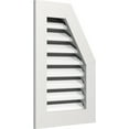 thumbnail image 2 of Ekena Millwork 30"W x 32"H Half Octagon Top Right (35"W x 37"H Frame Size) Functional, PVC Gable Vent with 1" x 4" Flat Trim Frame, 2 of 14