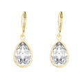 thumbnail image 1 of Arete para Mujer con Cristal Fino Swarovski en Forma de Gota – Bañado en Oro 14k– Arete Elegante y Brillante, Aretes de Mujer de Moda– Joyería para Mujer de Moda– Regalo especial Ortiz Espinosa Temporada, 1 of 2