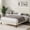 Cream, variant on 4 Ever Winner Adjustable Twin Bed Frame, Pink Upholstered with Tufted Headboard forbedroom