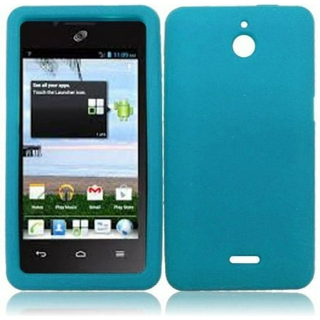 Silicone Skin Case for Huawei Ascend Plus H881C -Sky Blue