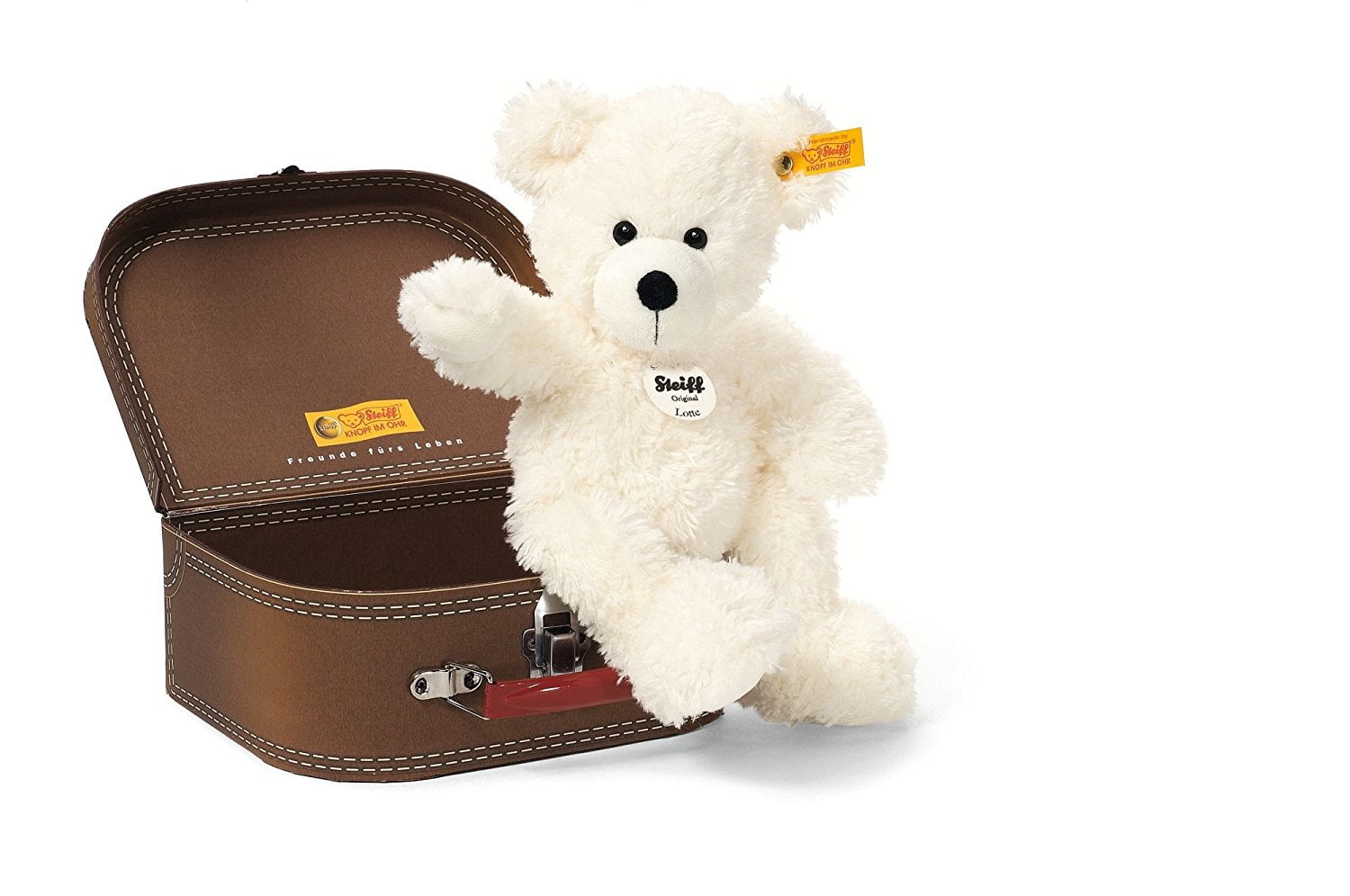 steiff fynn teddy bear in suitcase