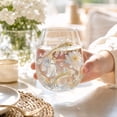 thumbnail image 7 of Golden Koi Artisan Stemless Glass Cup, 15oz 2D Nature‑Inspired Dream Collectible Decorative Drinking Tumbler, Gift for Women, Mom, Birthday & Housewarming Party by XSAOP, 7 of 7