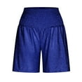 thumbnail image 4 of Womens Sequin Shorts High Elastic Waisted Smocked Cute Lounge Shorts Beach Flowy Casual Glitter Short Pants Plus Size Womens Clothes, 4 of 6