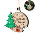 thumbnail image 5 of Dserfhy Xmas Countdown Sign Wooden Days Until Christmas Ornament Rustic Hanging Advent Calendar for Mantel Christmas Tree Decoration, 5 of 8