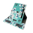 thumbnail image 2 of White Flower Blue tablet case 10 inch for Digiland 10.1 10 inch android tablet cases 360 rotating slim folio stand protector pu leather cover travel e-reader cash slots, 2 of 6