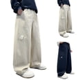 thumbnail image 2 of Generic Teen Boys Sweatpants Wide Leg Baggy Pants Open Bottom Athletic Kid Loose Fit Athletic Joggers Trousers Casual Soft Schoolwear, 2 of 4