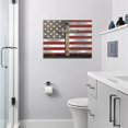 thumbnail image 2 of American Flag Cross Decor Wall Art USA Christian Religious Rustic Pictures Wall Decor Canvas Painting Prints Artwork Home Decorations Framed for Bedroom Bathroom Kitchen Living Room 16"x12", 2 of 6